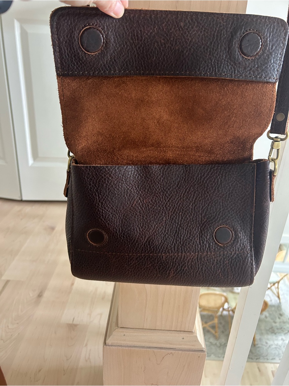 Brown Leather Crossbody Bag - Picture 2 of 4